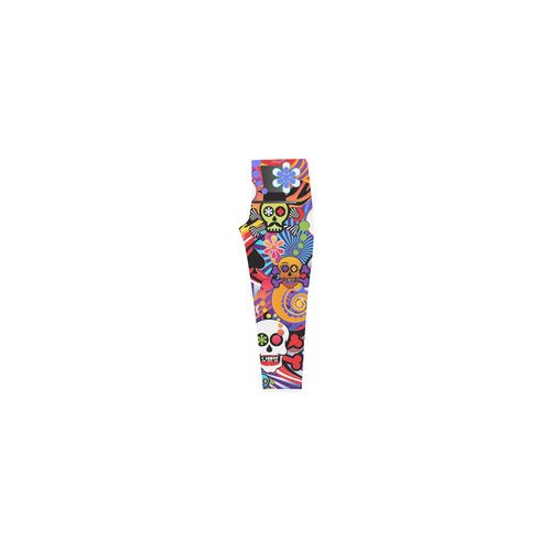 Sugar Skull Pop Art Colorful Legging Capri Legging (Model L02)