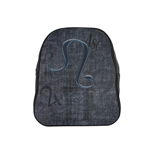 Zodiac Sign Leo in Grunge Style School Backpack (Model 1601)(Small)