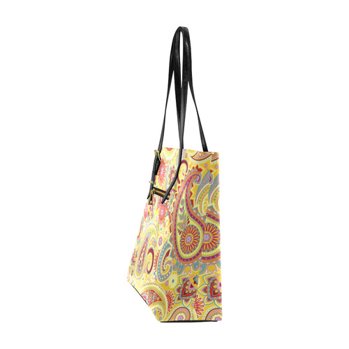 Red Yellow Vintage Paisley Pattern Euramerican Tote Bag/Small (Model 1655)