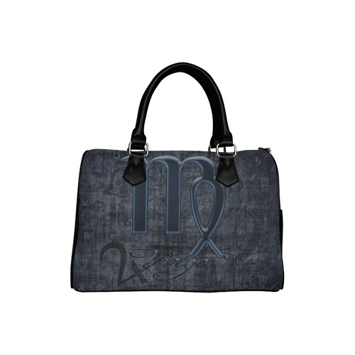 Astrology Zodiac Sign Virgo in Grunge Style Boston Handbag (Model 1621)