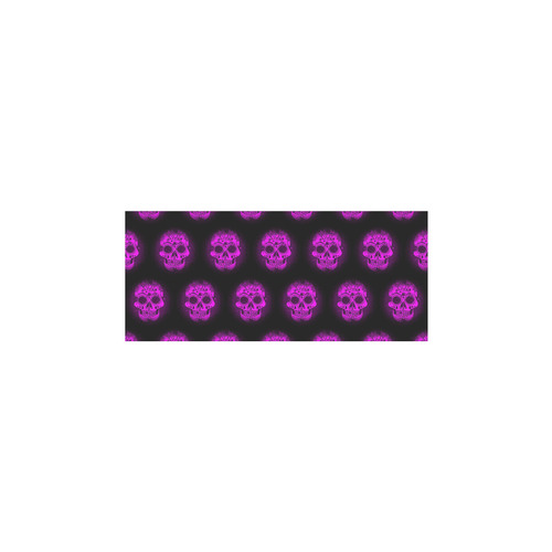 Sugarskull Pattern,purple by JamColors Sleeveless Splicing Shift Dress(Model D17)