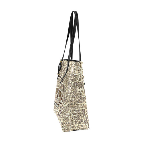 Mosaic Skull with Snake A by JamColors Euramerican Tote Bag/Small (Model 1655)