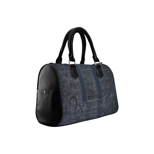 Astrology Zodiac Sign Gemini in Grunge Style Boston Handbag (Model 1621)