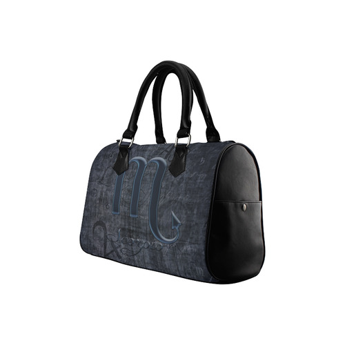 Astrology Zodiac Sign Scorpio in Grunge Style Boston Handbag (Model 1621)