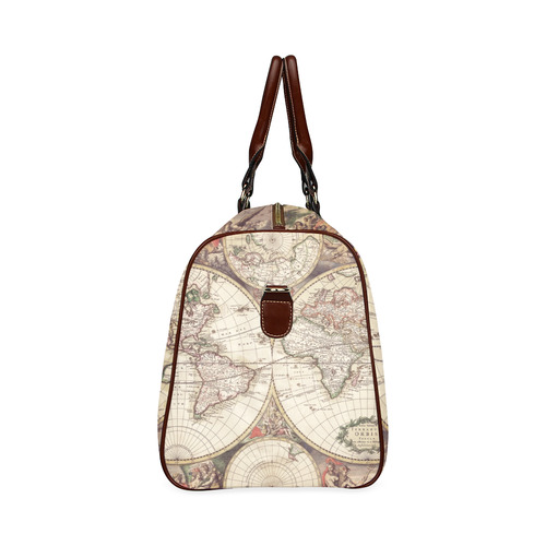 Old World Map Waterproof Travel Bag/Small (Model 1639)