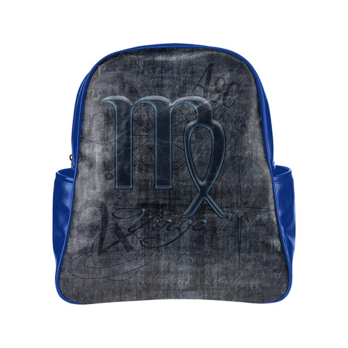 Astrology Zodiac Sign Virgo in Grunge Style Multi-Pockets Backpack (Model 1636)