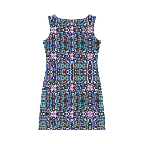 geometric pattern 2 by JamColors Round Collar Dress (D22)