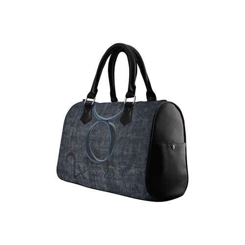 Astrology Zodiac Sign Taurus in Grunge Style Boston Handbag (Model 1621)