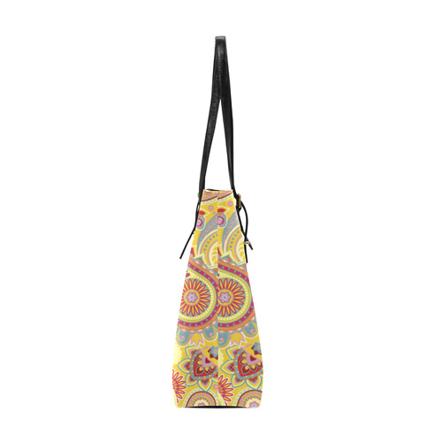 Red Yellow Vintage Paisley Pattern Euramerican Tote Bag/Small (Model 1655)