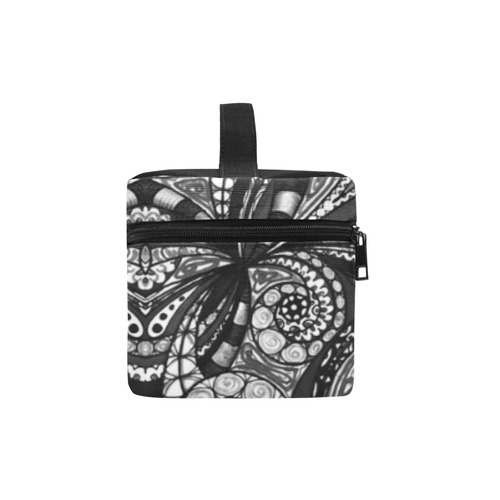 Drawing Floral Zentangle G6B Cosmetic Bag/Large (Model 1658)