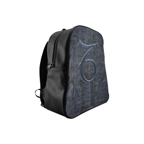 Zodiac Sign Capricorn in Grunge Style School Backpack (Model 1601)(Small)