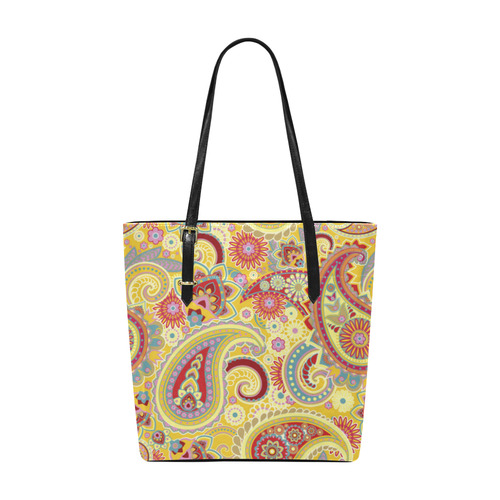 Red Yellow Vintage Paisley Pattern Euramerican Tote Bag/Small (Model 1655)