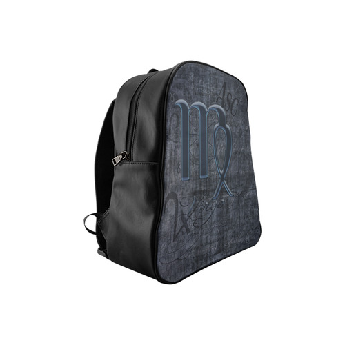 Zodiac Sign Virgo in Grunge Style School Backpack (Model 1601)(Small)