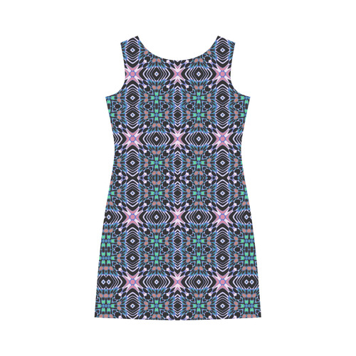 geometric pattern 2 by JamColors Round Collar Dress (D22)