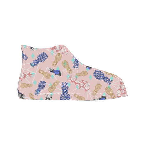 Patterns pineapples High Top Canvas Women's Shoes/Large Size (Model 017)