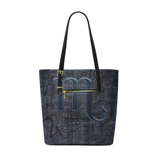 Astrology Zodiac Sign Scorpio in Grunge Style Euramerican Tote Bag/Small (Model 1655)