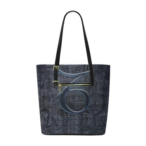 Astrology Zodiac Sign Capricorn in Grunge Style Euramerican Tote Bag/Small (Model 1655)