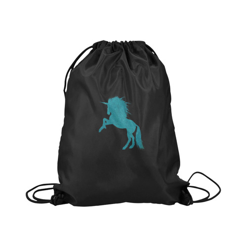 sparkling unicorn aqua by JamColors Large Drawstring Bag Model 1604 (Twin Sides)  16.5"(W) * 19.3"(H)