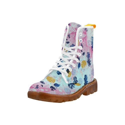 Marble and abstract strokes 01 Martin Boots For Women Model 1203H