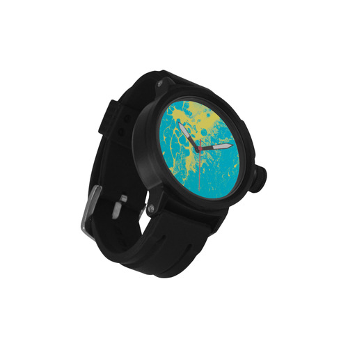 Blue & Yellow Marble Men's Sports Watch(Model 309)