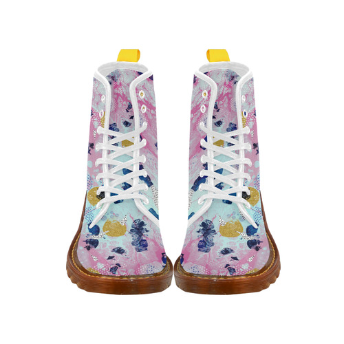 Marble and abstract strokes 01 Martin Boots For Women Model 1203H