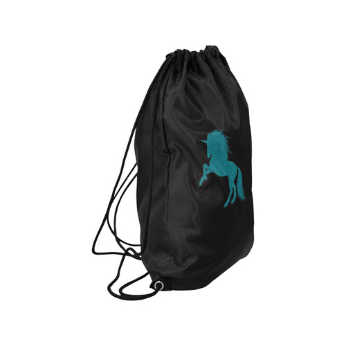 sparkling unicorn aqua by JamColors Small Drawstring Bag Model 1604 (Twin Sides) 11"(W) * 17.7"(H)