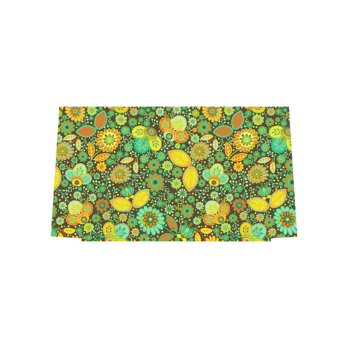 Yellow Orange Green Vintge Floral Pattern Euramerican Tote Bag/Large (Model 1656)