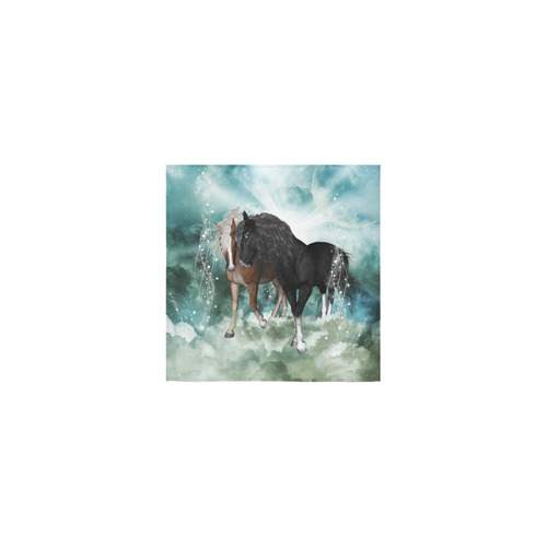 The wonderful couple horses Square Towel 13“x13”
