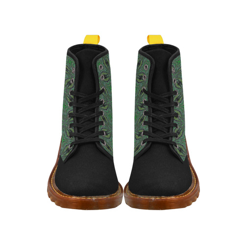 Camo Geometric Black Martin Boots For Men Model 1203H