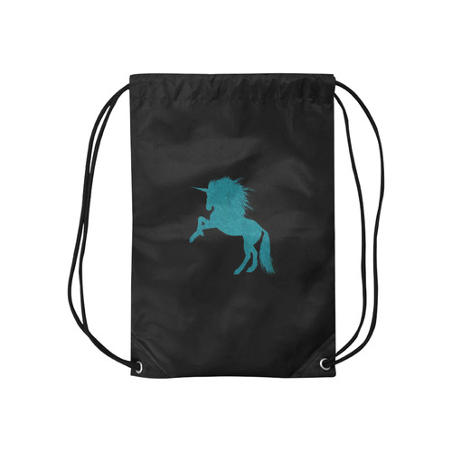 sparkling unicorn aqua by JamColors Small Drawstring Bag Model 1604 (Twin Sides) 11"(W) * 17.7"(H)