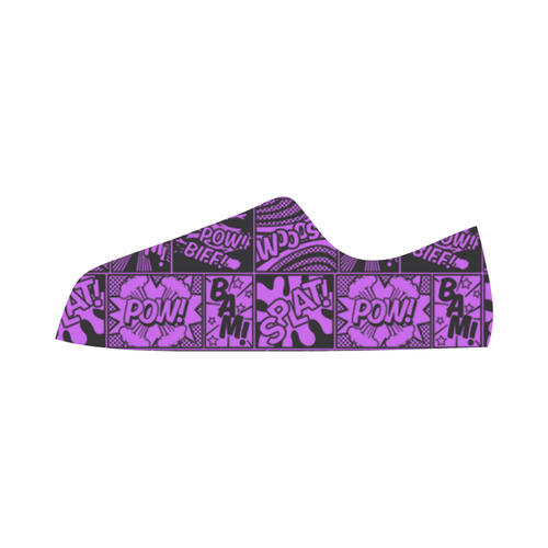 purple comic Aquila Microfiber Leather Women's Shoes (Model 031)