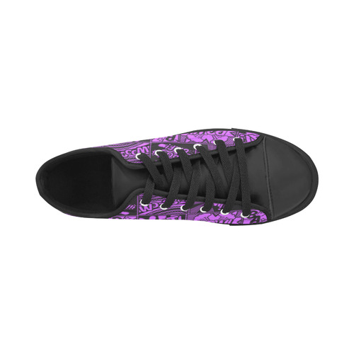 purple comic Aquila Microfiber Leather Women's Shoes (Model 031)