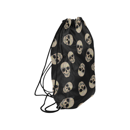 The Living Skull Medium Drawstring Bag Model 1604 (Twin Sides) 13.8"(W) * 18.1"(H)