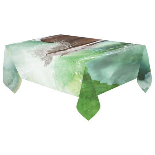 Horse in a fantasy world Cotton Linen Tablecloth 60"x 104"