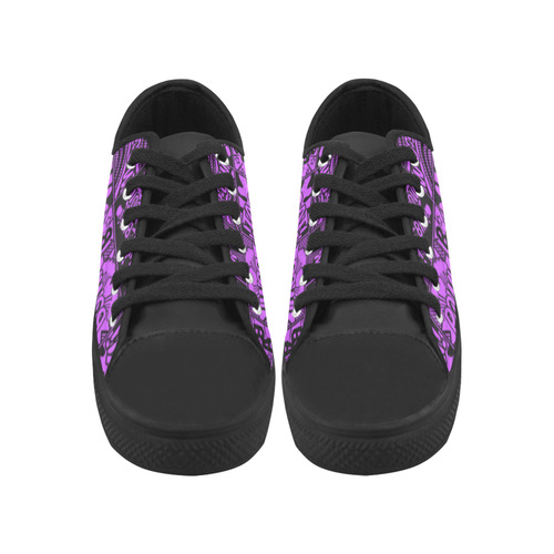 purple comic Aquila Microfiber Leather Women's Shoes (Model 031)