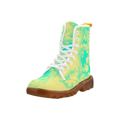 Effect marble green & yellow Martin Boots For Women Model 1203H