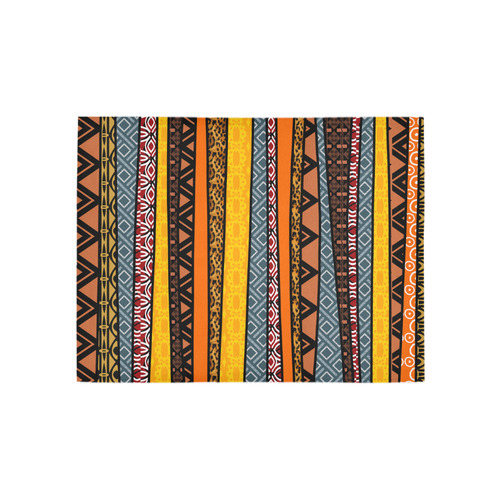 African Tribal Pattern Mix Area Rug 5'3''x4'