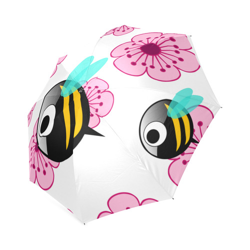 bees_n_flowers_umbrella Foldable Umbrella (Model U01)