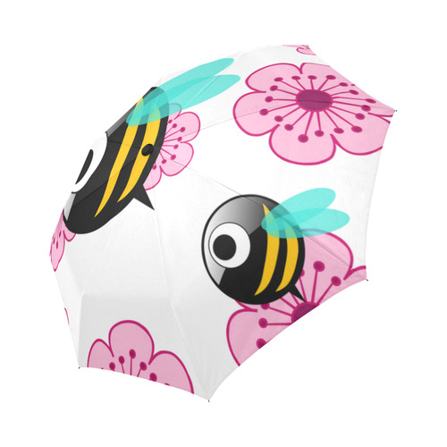 bees_n_flowers_autofoldable_umbrella Auto-Foldable Umbrella (Model U04)