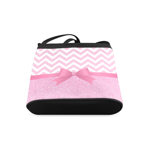 Pink Glitter, Pink Chevron, Pink Bow Crossbody Bags (Model 1613)