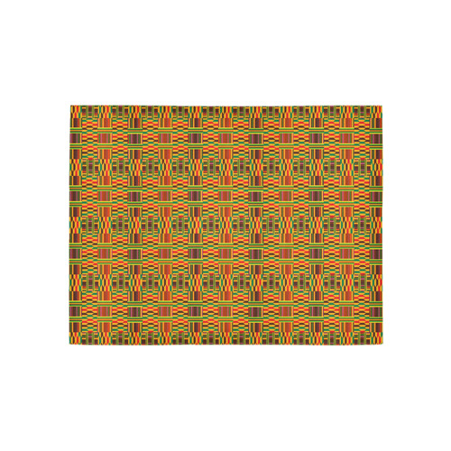 Colourful Kente Pattern Area Rug 5'3''x4'