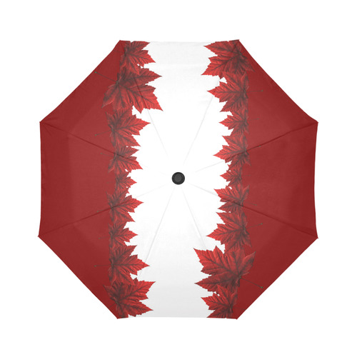 Canada Maple Leaf Umbrellas Red & White Auto-Foldable Umbrella (Model U04)