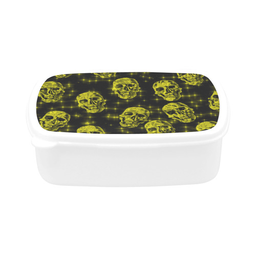 sparkling glitter skulls yellow by JamColors