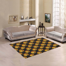 African Lion Pattern Area Rug 5'3''x4'