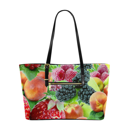 Fruit Strawberry Blackberry Raspberry Peach Euramerican Tote Bag/Large (Model 1656)