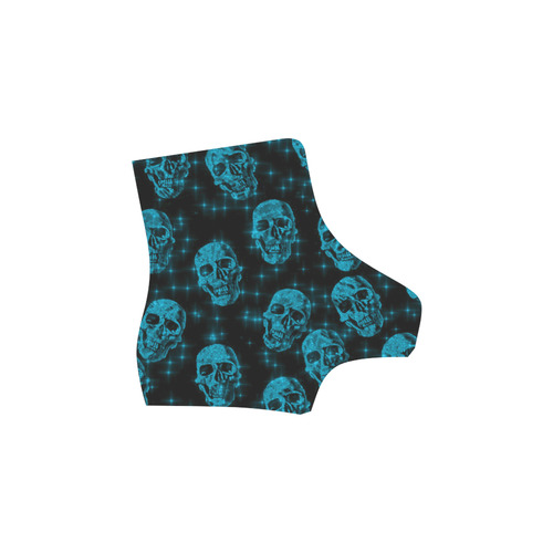 sparkling glitter skulls teal by JamColors Martin Boots For Women Model 1203H