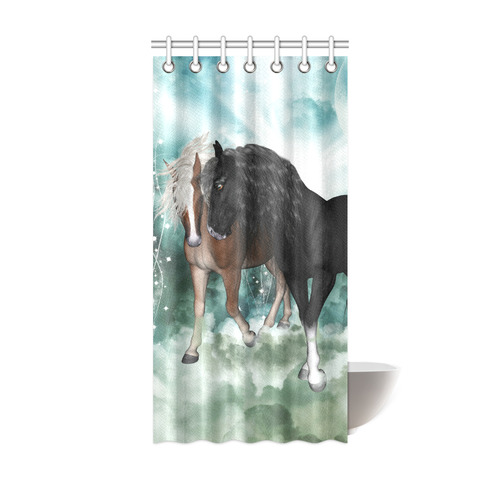 The wonderful couple horses Shower Curtain 36"x72"