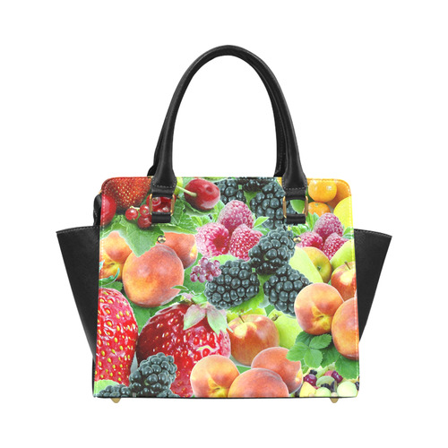 Fruit Strawberry Blackberry Raspberry Peach Classic Shoulder Handbag (Model 1653)