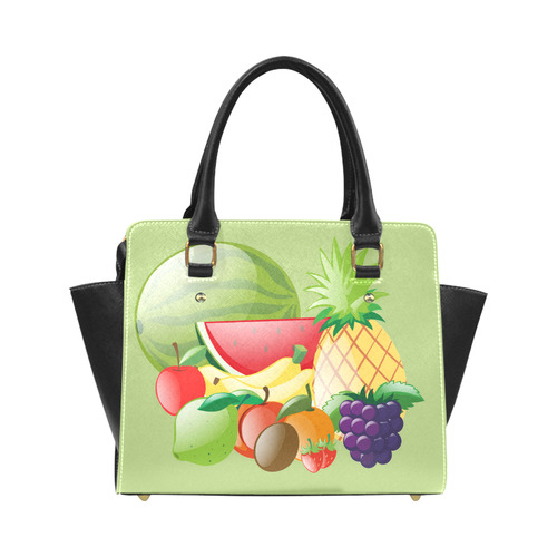 Fruit Bananas Grapes Pineapple Watermelon Classic Shoulder Handbag (Model 1653)