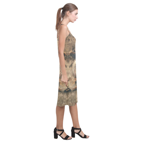 Abstract Vintage Baseball Alcestis Slip Dress (Model D05)